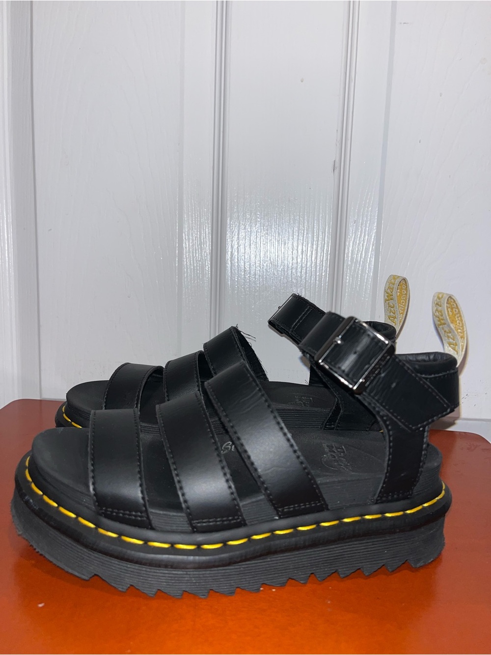 DR MARTENS Blaire vegan leather sandals in Black